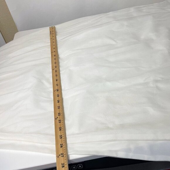 Vintage Floral Embroidered Wedding Veils Womens White Ribbon Lace 60s 70s 80s - Picture 11 of 12